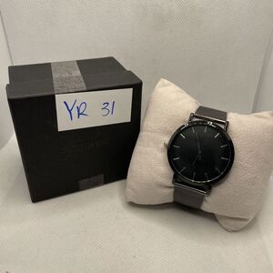 South Lane SS20-dr1-4728 Black Mesh Analog Dial Quartz Genuine Watch YR31